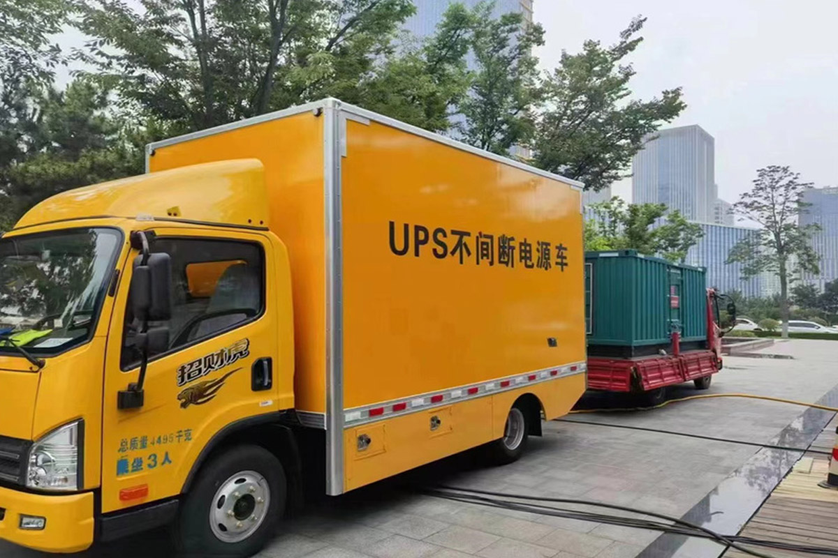铜陵发电机租赁施工现场