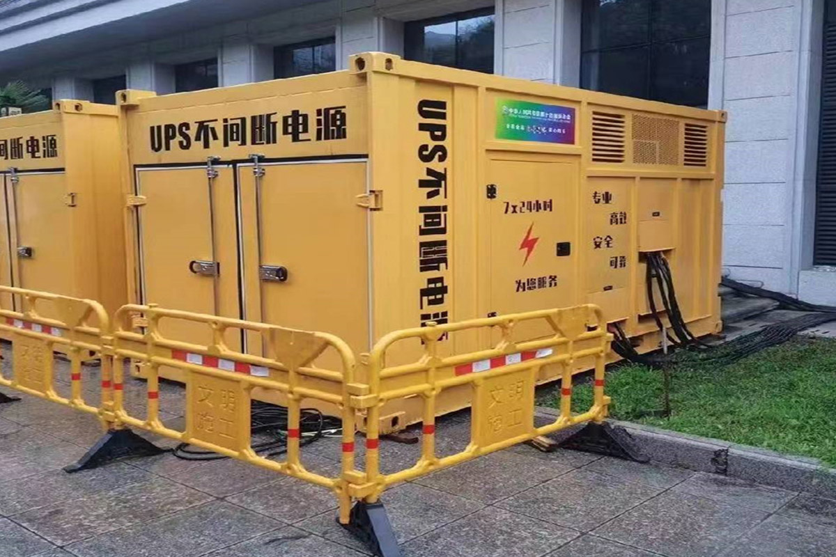 铜陵发电机租赁施工现场