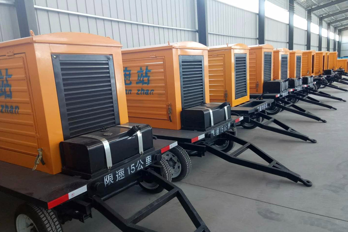 铜陵发电机租赁施工现场